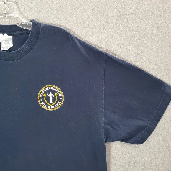 VINTAGE The Departed Men Shirt XL Massachusetts State‎ Police Promo Movie Y2K